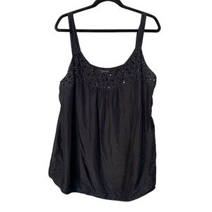 EILEEN FISHER | Women’s 100% Silk + Sequin Tank - Size XL